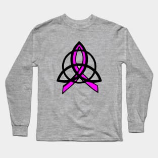 Pink Ribbon Celtic Trinity Knot Long Sleeve T-Shirt